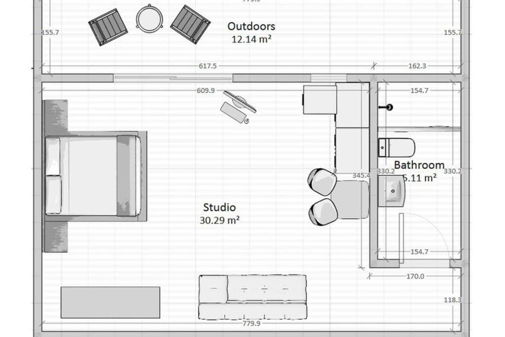 Cozy Studio Near The Beach 1Stfloor Nea Iraklitsa Экстерьер фото